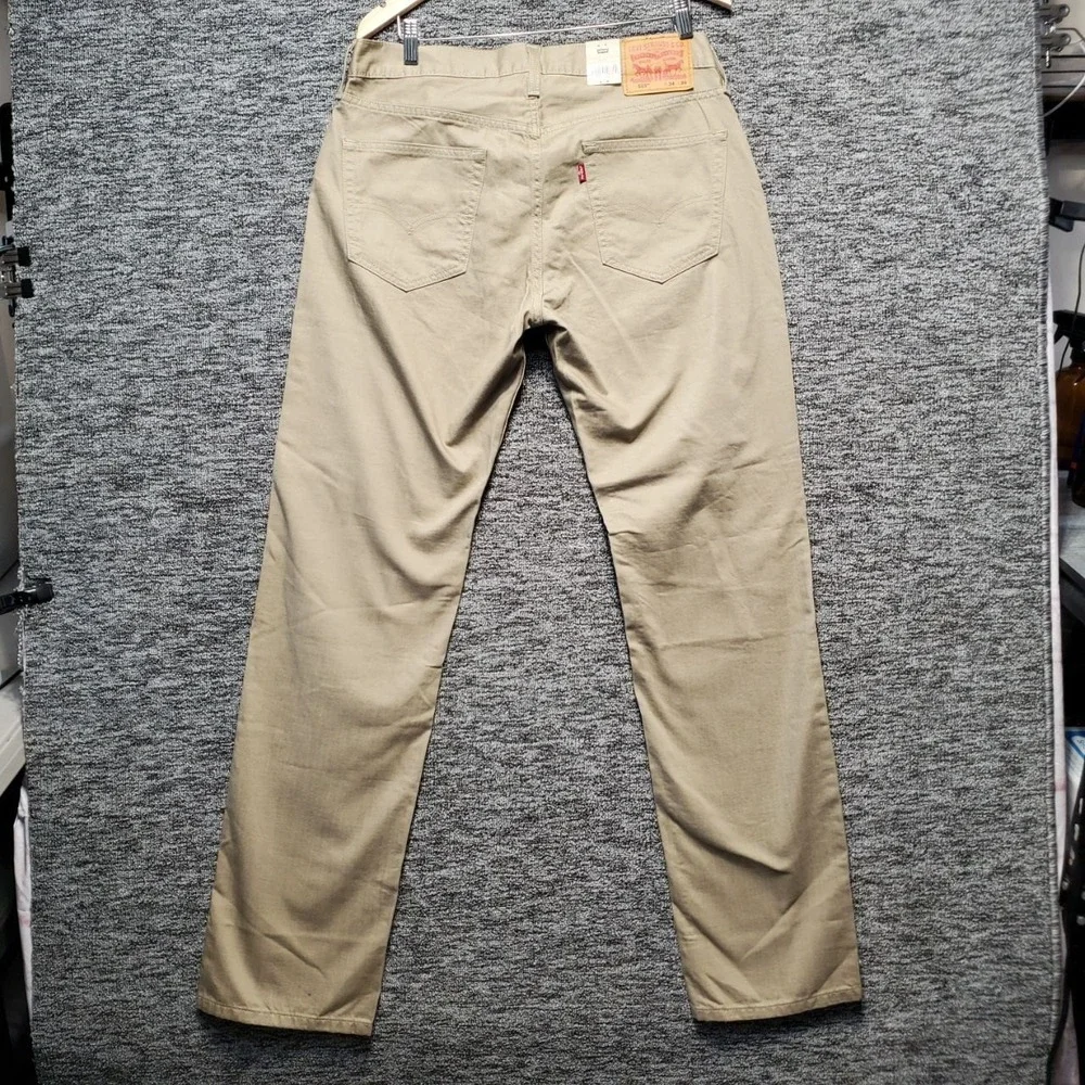 Levis 559 Relaxed Straight Jeans Mens 34x36 NWT Khaki Tan 100% Cotton Pants New